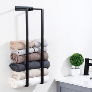 Bathroom Wall Towel Rack, Bathroom Organization, Bath Towel Holder, Wall Towel Storage, Mounted Towel Rack Holder for Bathroom Wall