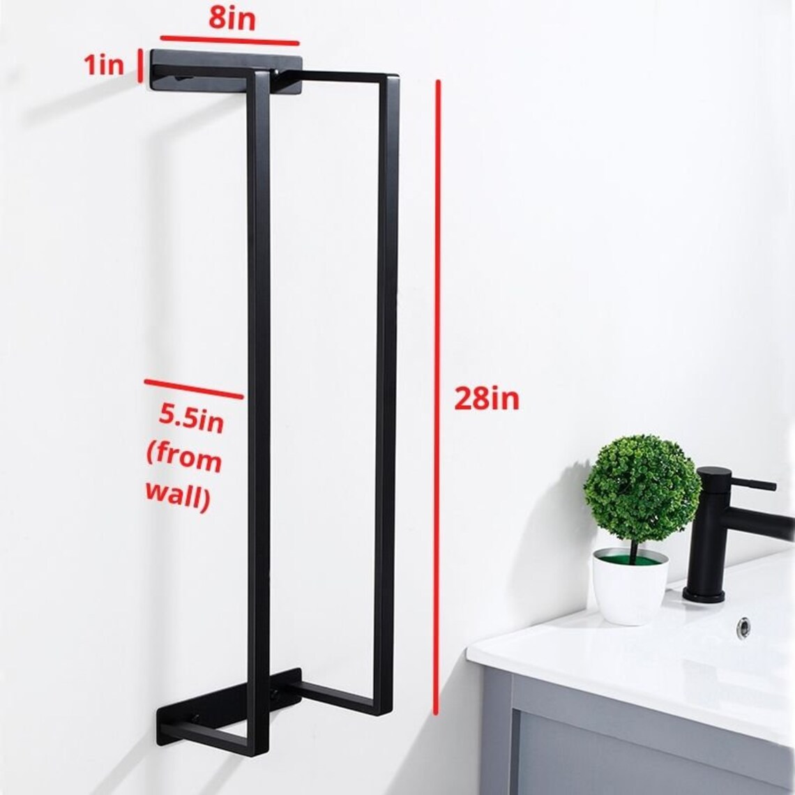 Bathroom Wall Towel Rack Bathroom Organization Bath Towel - Etsy