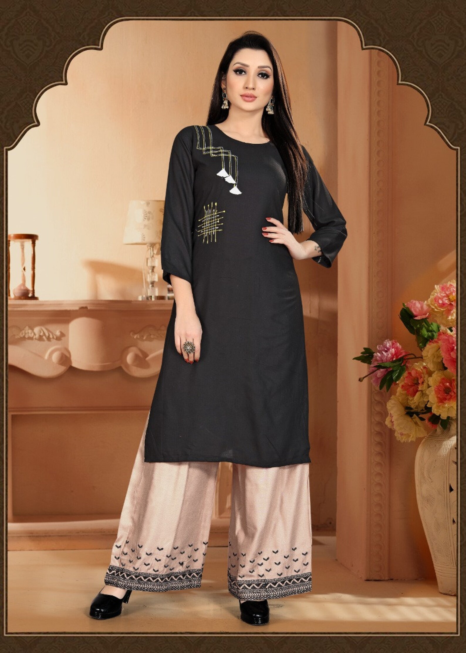 Indian handmade cotton women kurti set with plazo Etsy