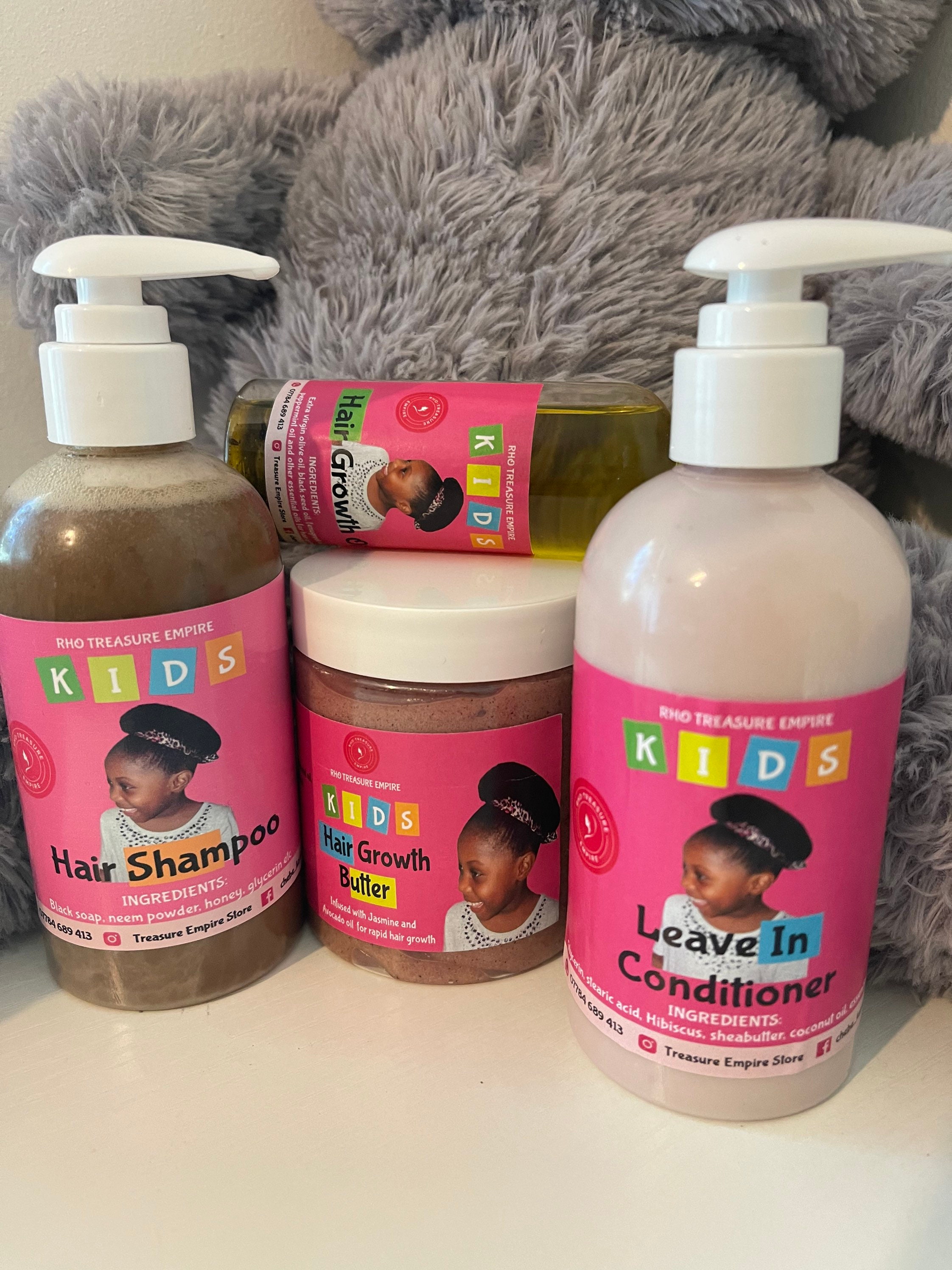 Kids Hair Growth Set :hair Growth Butter kids Hair Growth Oil - Etsy Finland