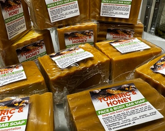 Handmade Tumeric and Honey Bar Soap 2Pcs