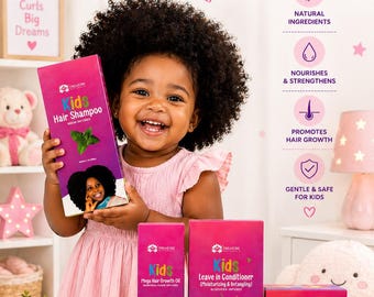 Kids Hair Care Bundle | Natural Growth Oil, Shampoo, Conditioner, Butter