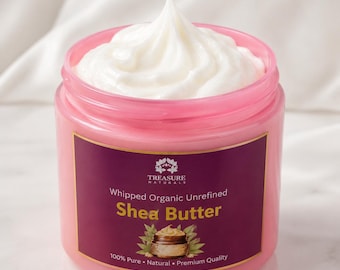 Whipped Organic Unrefined Shea Butter: Deep Moisture Body Butter for Glowing Skin