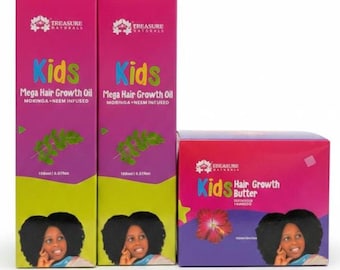 Kids Mega Hair Growth Oil and Butter: Moringa Neem Infused