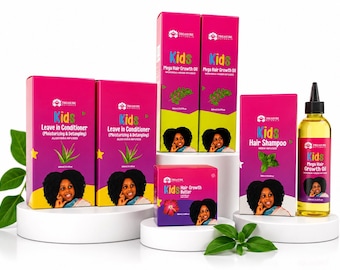 Set di prodotti ammorbidenti per la crescita dei capelli dei bambini, per districare e idratare i capelli dei bambini.