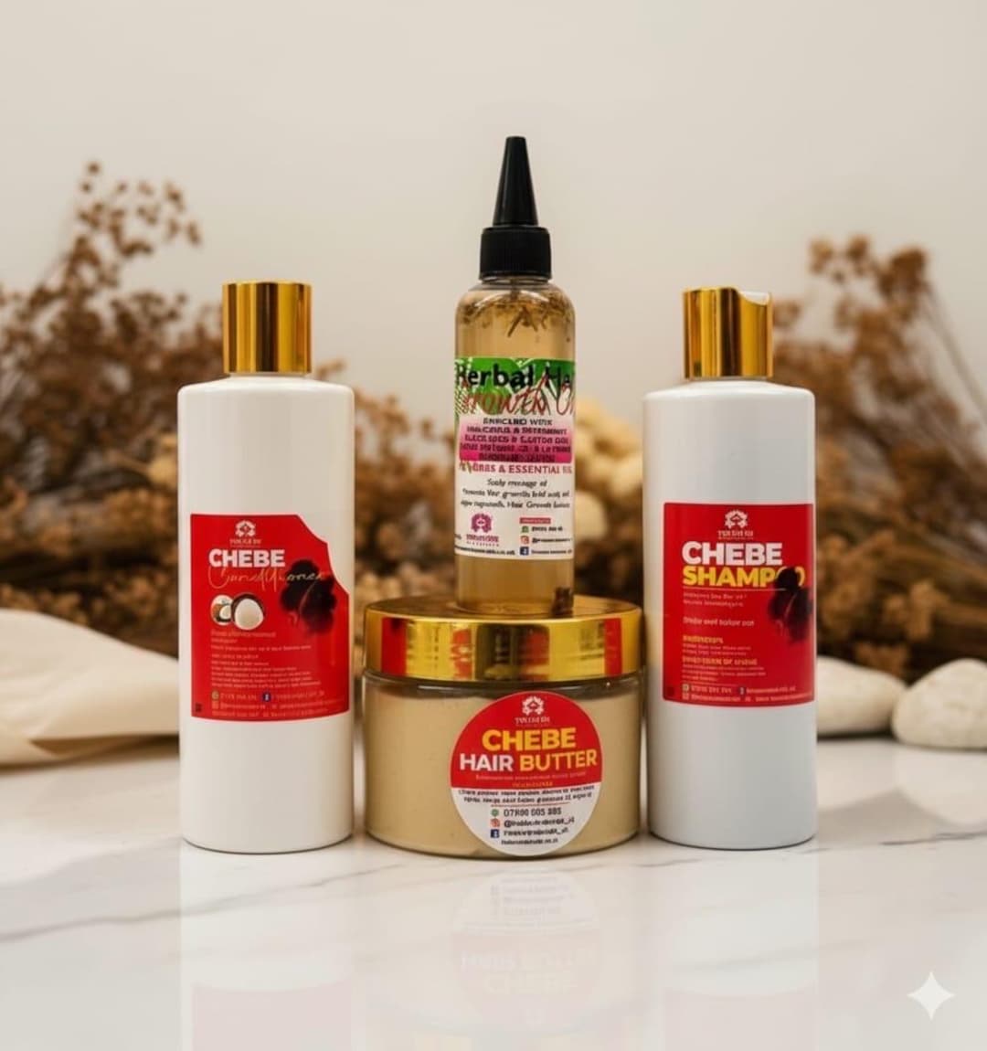 Chebe Growth Set - Shampoo, Conditioner, Hair Butter & Herbal Oil - Etsy