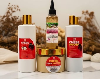Chebe Growth Set - Shampoo, Conditioner, Hair Butter & Herbal Oil