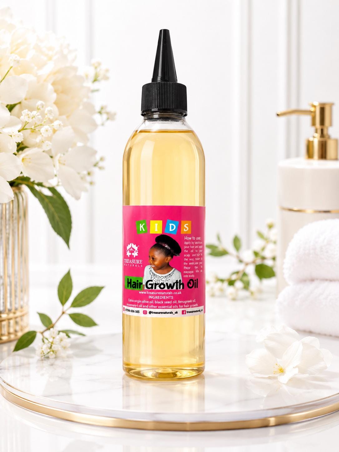 Kids Hair Growth Oil, Rosemary & Clove Infused, 250ml