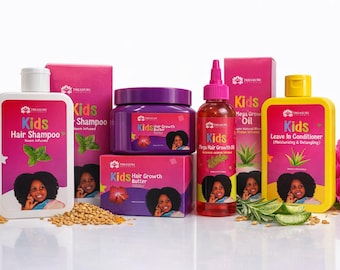 4 products|Kids Hair Growth Set :Hair Growth Butter +Kids hair growth oil +Kids Honey and black soap Shampoo+Leave in Conditioner