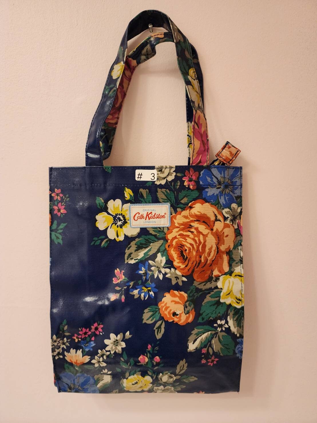 Girly PVC Tote Shopper Bag Zipper Gusset Cath Kidston Floral