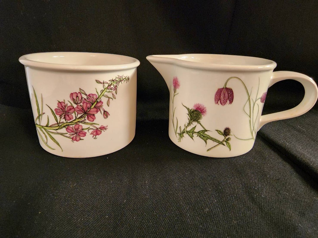 Portmeirion the Queen's Hidden Garden Creamer Sugar Bowl Etsy