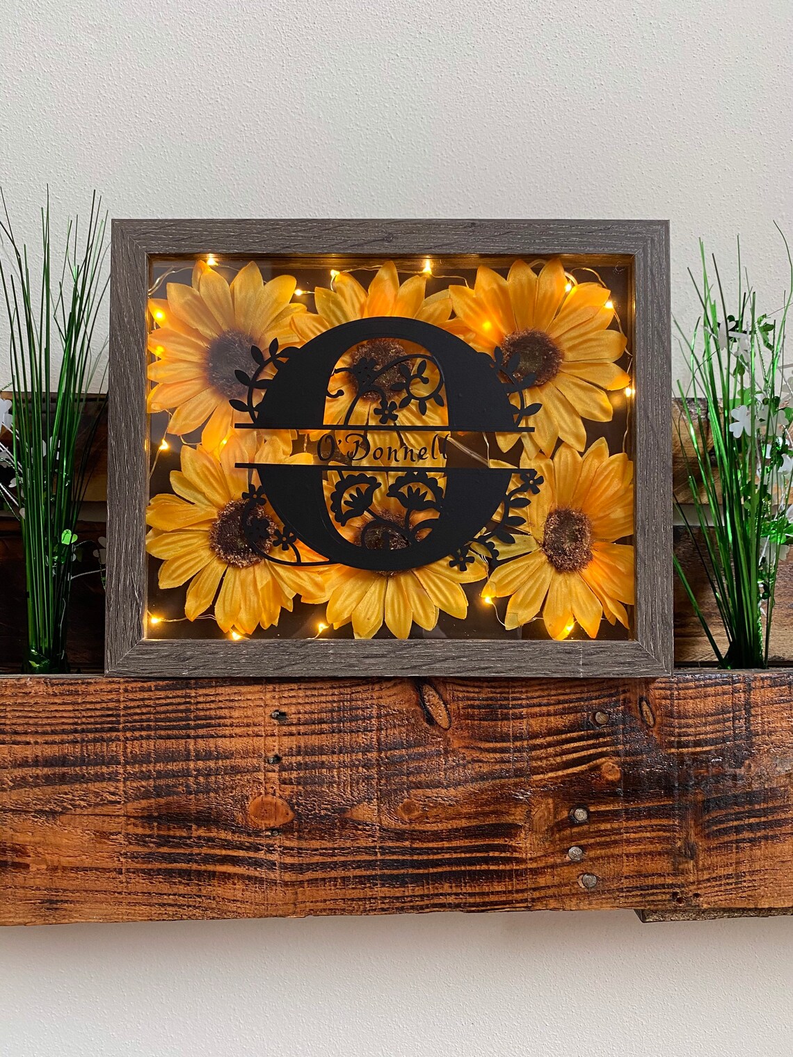 Personalized Shadow BoxSunflower Shadow Box Etsy