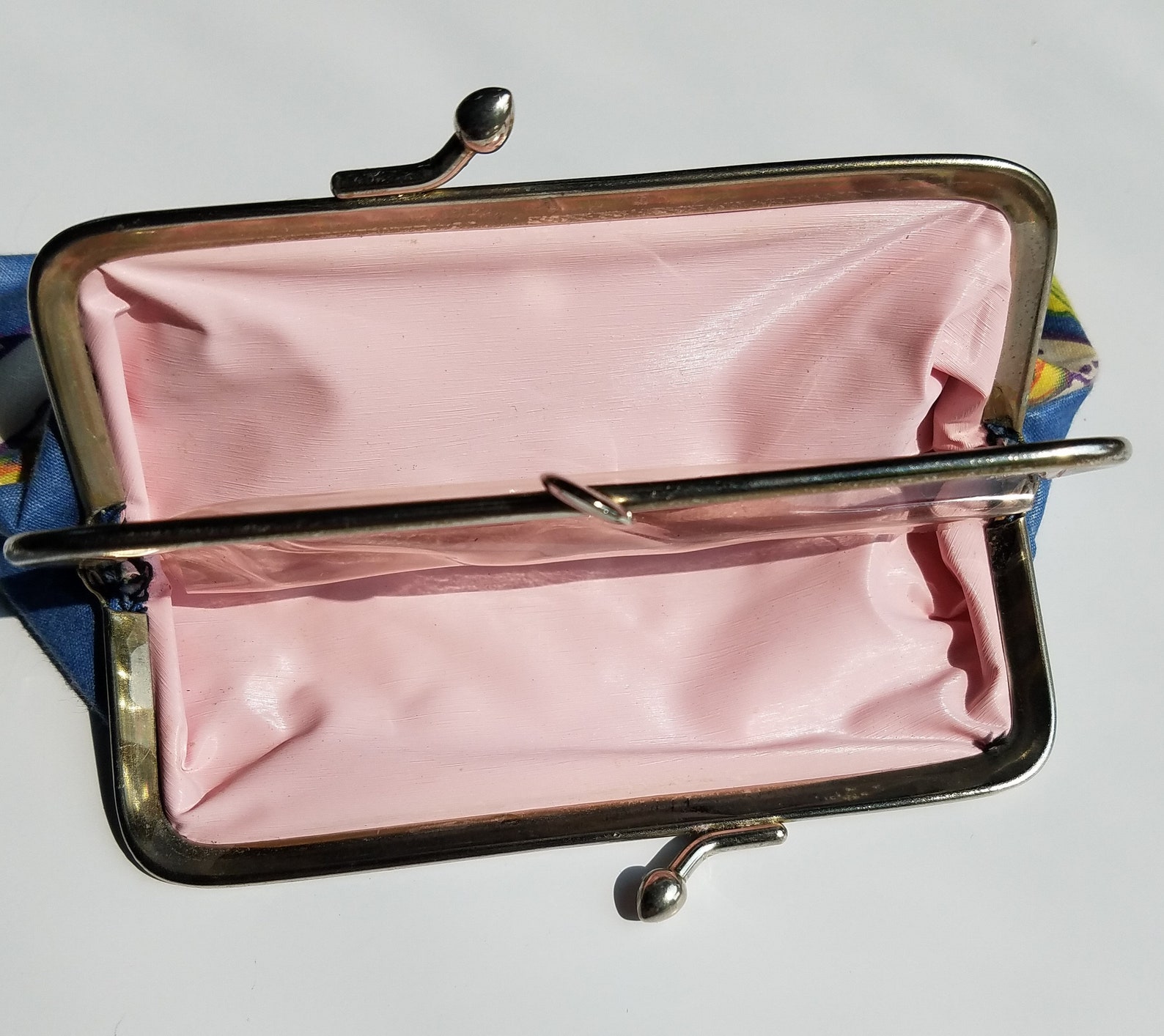 Blaue Geldbörse mit Trennwänden vintage retro floral | Etsy