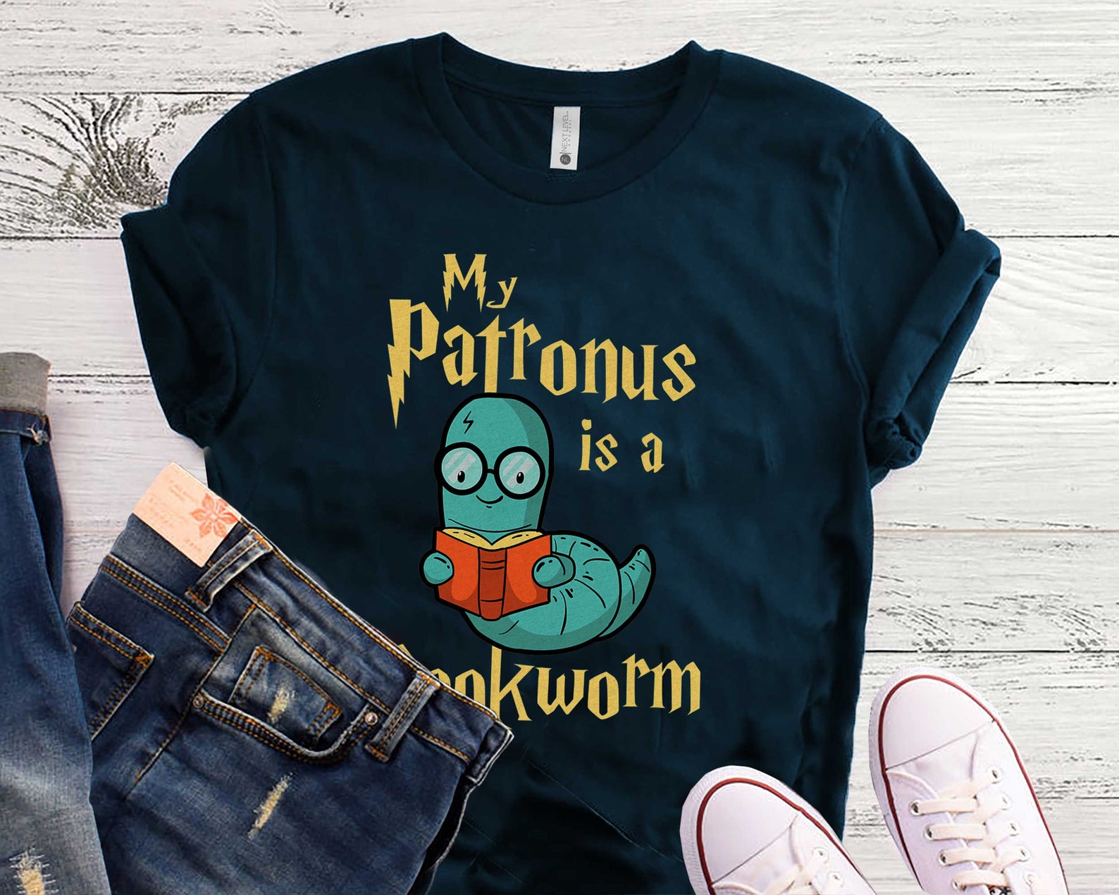 my patronus is a bookworm t shirt