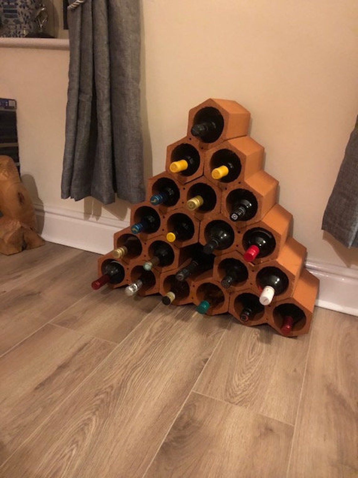 Terracotta Wine racks each unit holds 2 bottles stackable Etsy