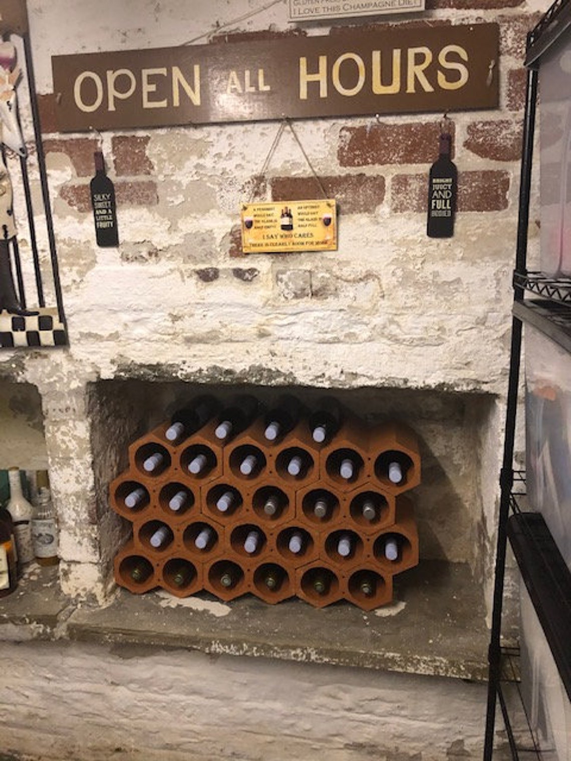 Terracotta Wine racks each unit holds 2 bottles stackable Etsy