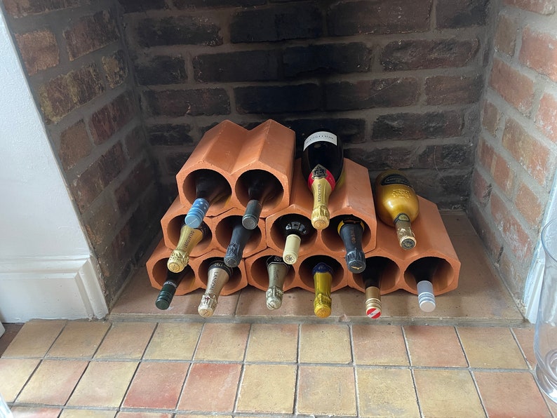 Terracotta Wine Racks Each Unit Holds 2 Bottles Stackable Etsy