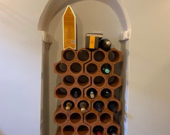 Terracotta Wine Racks Each Unit Holds 2 Bottles Stackable Versatile Rustic Terracotta Etsy