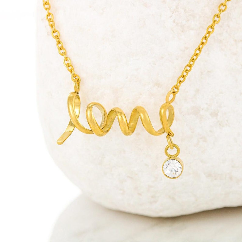 Personalized Gift Sister Necklace for Her Valentines Birthday Gift Scripted Love Necklace for Women with Message Card