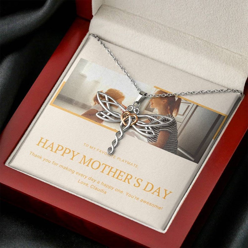 To My Mother Step Mom Mother In Law Grandma Necklace For A Great Job Thank You Pendent Gift With The Message Card From Kids On Mother/'s Day