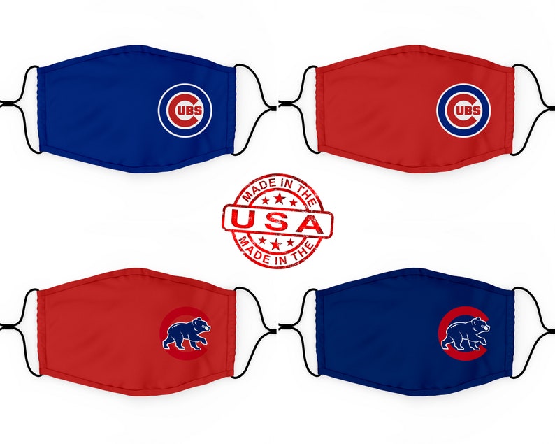Chicago Cubs Baseball MLB Face Mask Washable Face Masks Etsy