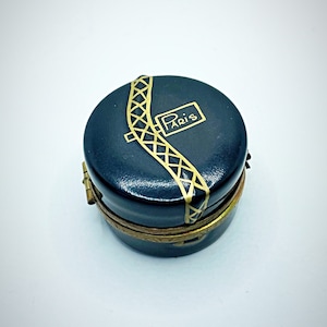 Paris Hat Box Limoges Trinket Box