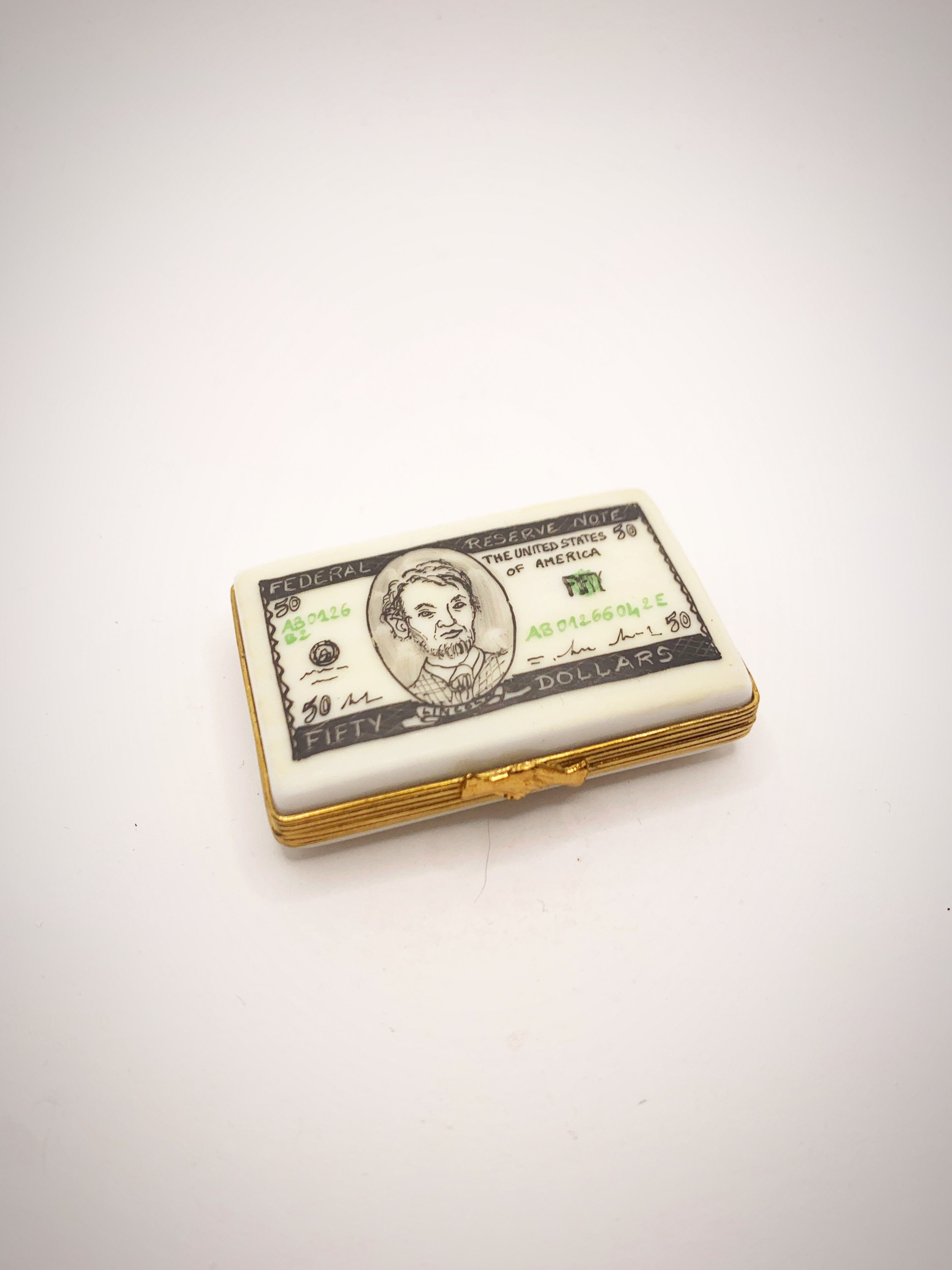 Limited Edition 50 Dollar Bill LIMOGES France Hand Painted Etsy