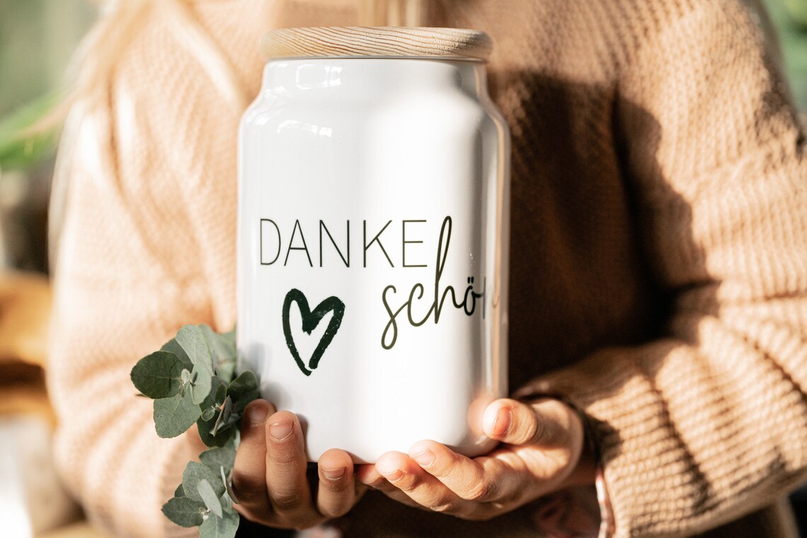 Keksdose Keramikdose Dankeschön 650ml mit Etsy.de