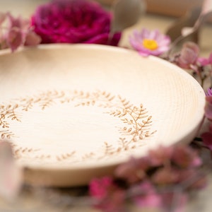 Ring bowl made of wood, wooden bowl for rings, jewelry candle decoration, for weddings, wedding ring bowl made of beech wood