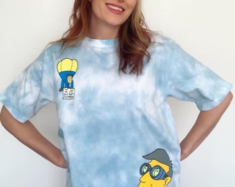 Simpsons Big Butt Skinner Tie-Dye T-shirt LARGE