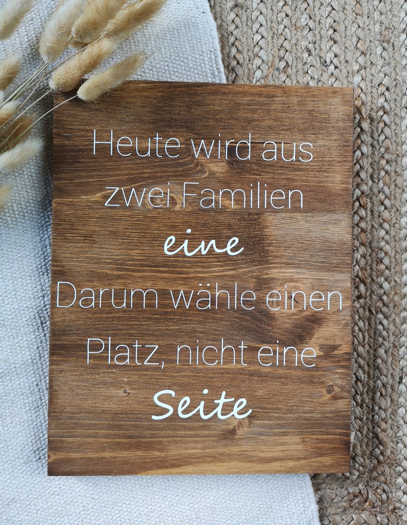 Holzschild Heute wird aus zwei Familien eine darum wähle Etsy