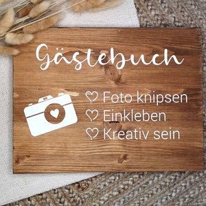 Holzschild, Hochzeit, Gästebuch, Erinnerungen für das Brautpaar, Fotobox, Photobooth, Hochzeitsdeko, Vintage