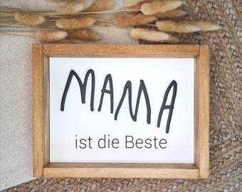 Kinderhandschrift, Personalisiertes und außergewöhnliches  Muttertagsgeschenk, Mama ist die Beste, Papa ist der Beste