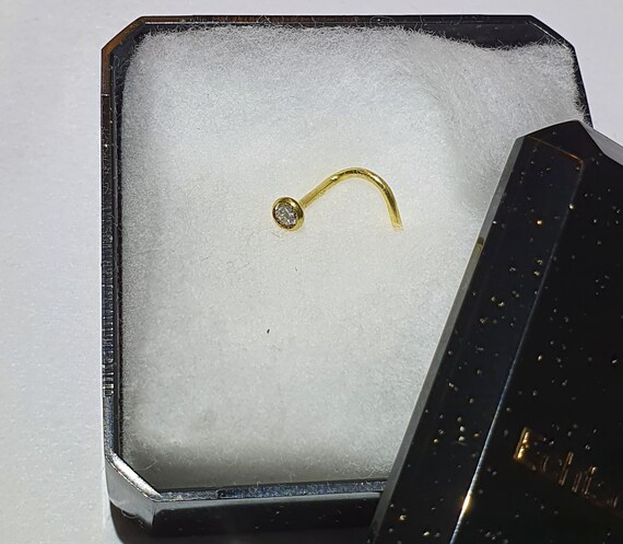 PIERCINGLINE 750er Gold Nasenpiercing Spirale | 18 Karat | 1,4 Mm