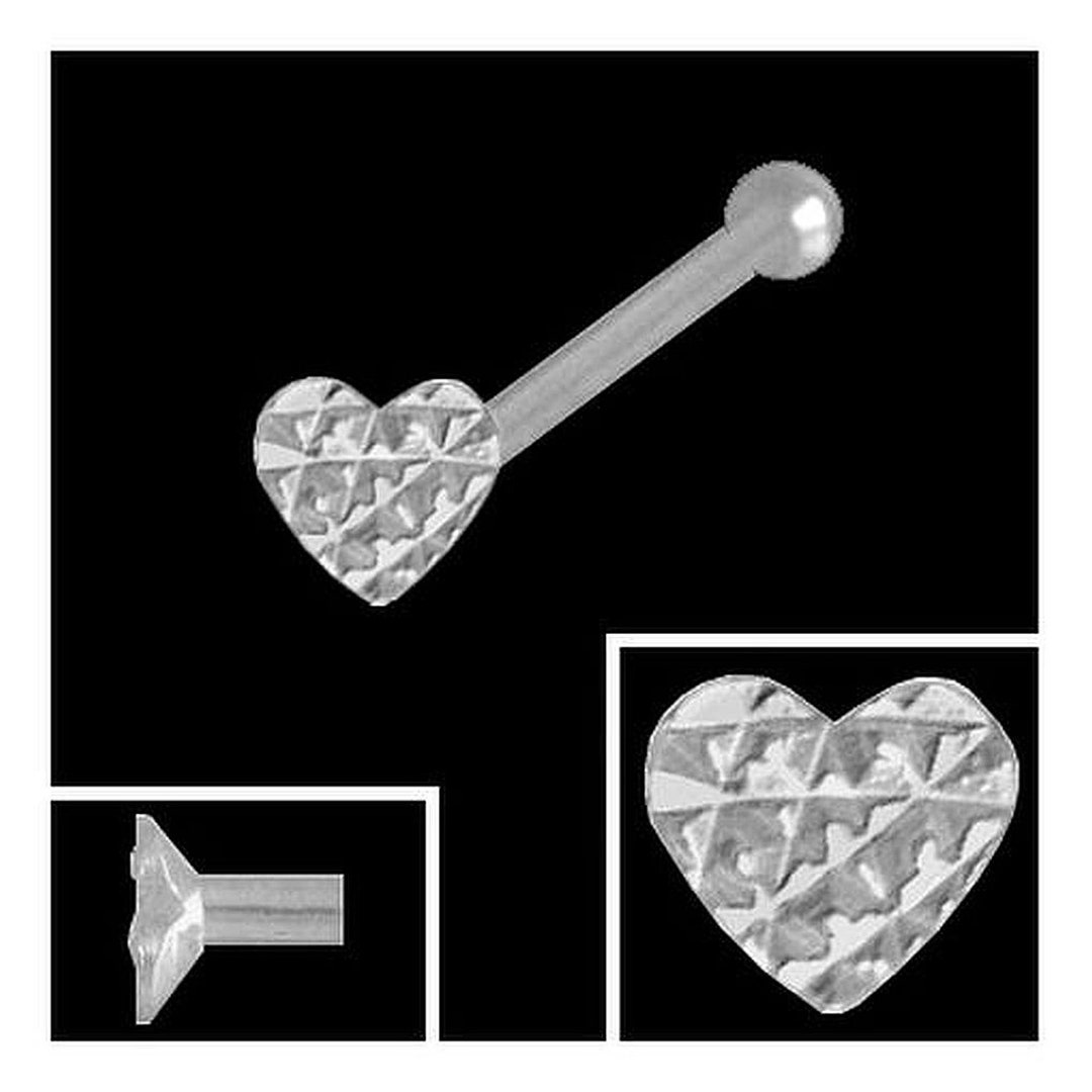 thumbnail image 2 of 18kt White Gold Nose Piercing With Zircon Brilliant - Unisex - 18 Carat 2 of 4