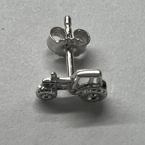 Traktor Ohrstecker 925 Silber EINZEL SOLO Ohrringe Bild 3