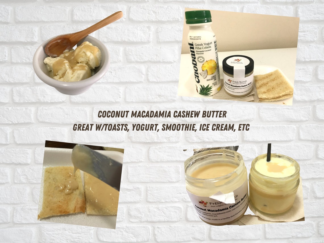 Coconut Macadamia Cashew Butter Vegan Low Carb Keto Fat Bomb Etsy