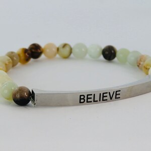 Believe, Inspirational Bracelet, Bible Verse Bracelet, Inspirational Jewelry, Motivational Gift, Best Friend Gift, Christmas Gift, Bracelet
