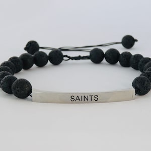 New Orleans Saints, Team Bracelet,Inspirational Bracelet, Bible Verse Bracelet, Inspirational Jewelry, Motivational Gift, Best Friend