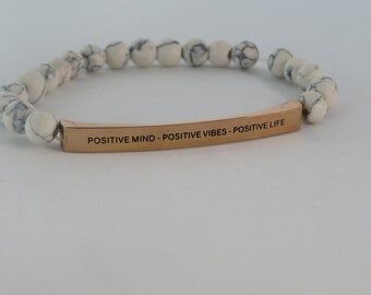 Positive Mind Positive Vibes Positive Life ,Inspirational Bracelet,  Bible Verse Bracelet, Inspirational Jewelry, Motivational Gift,