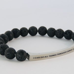 I Can Do All Things Through Christ, Inspirational Bracelet, Bible Verse ...