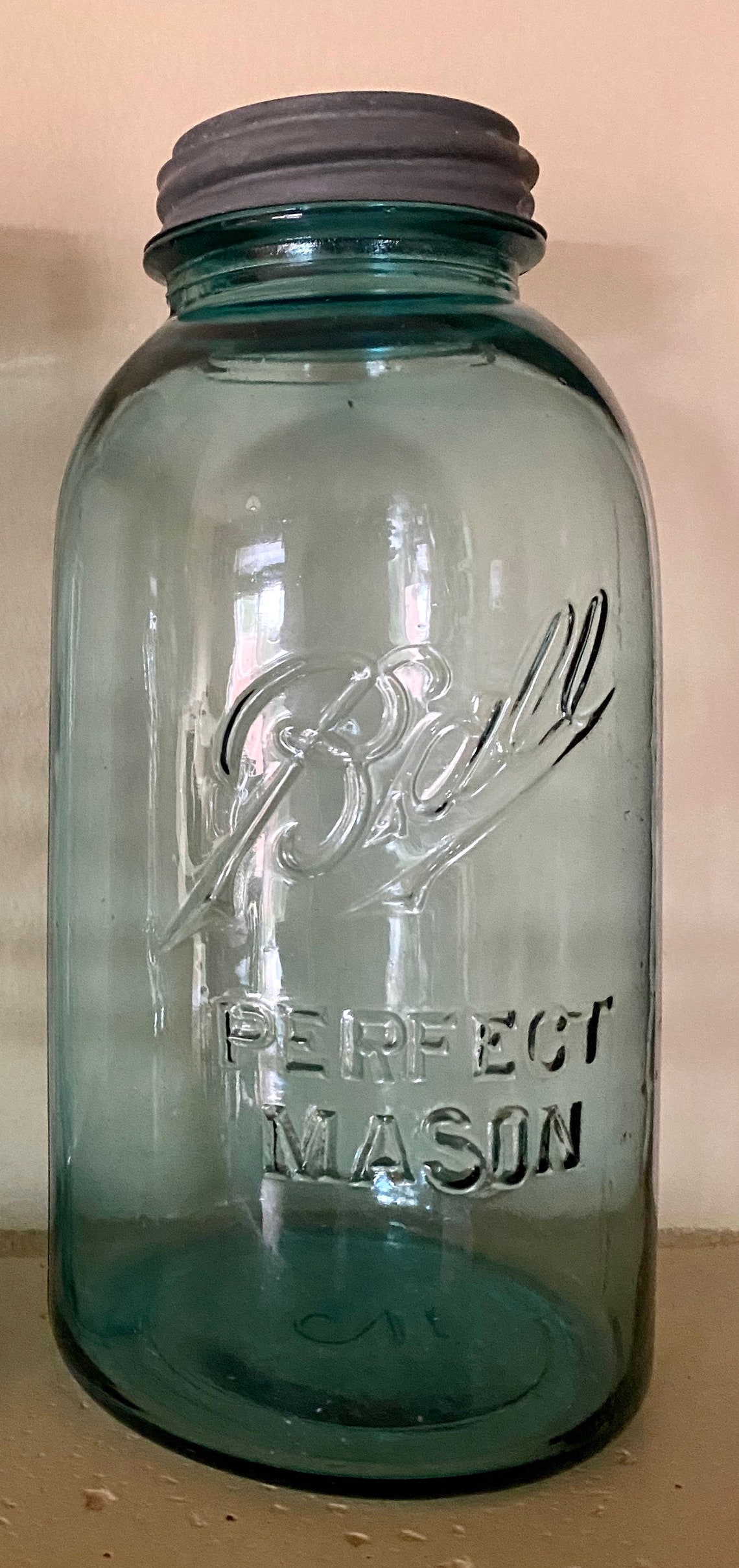 Ball Perfect Mason 1/2 Gal. Jar 1 19101923 Logo used Etsy