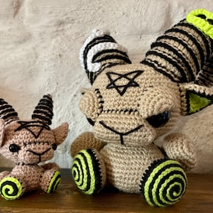 Oogie Baphomet Stuffed Toy, Cute Boogie Man Baphomet Plushies,  MADE TO ORDER