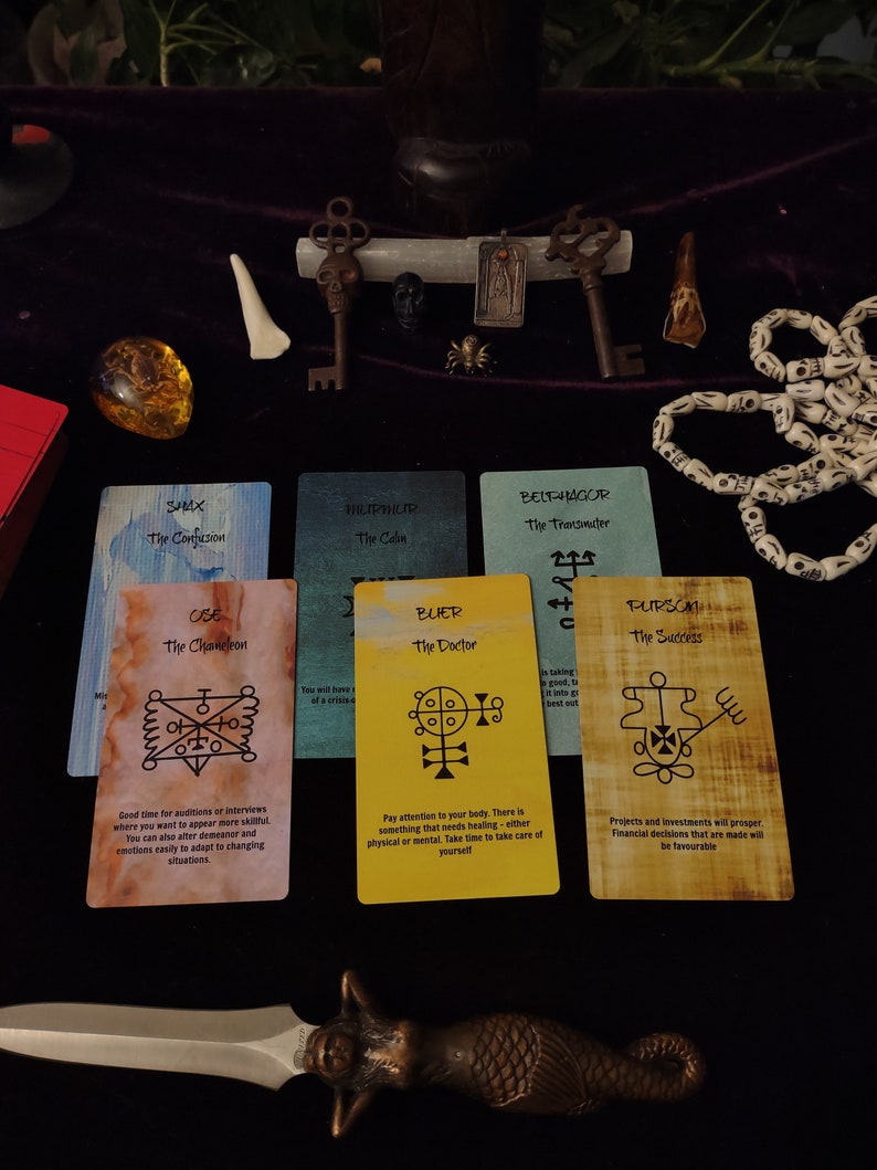 Into the Dark, Demon Oracle Deck With Sturdy Storage Box, Occult Tarot ...