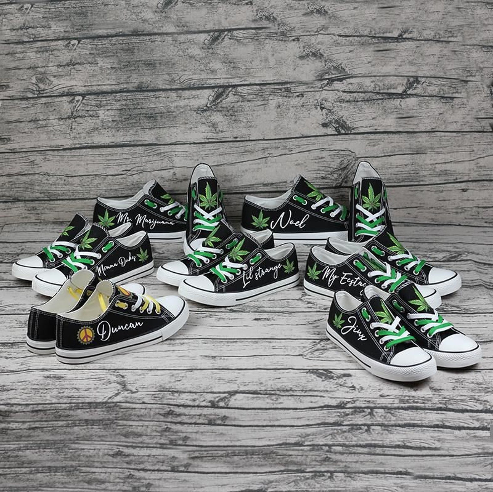 custom weed shoes