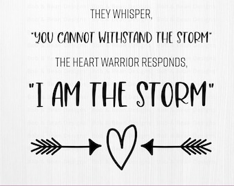 Download Heart Warrior Svg Etsy