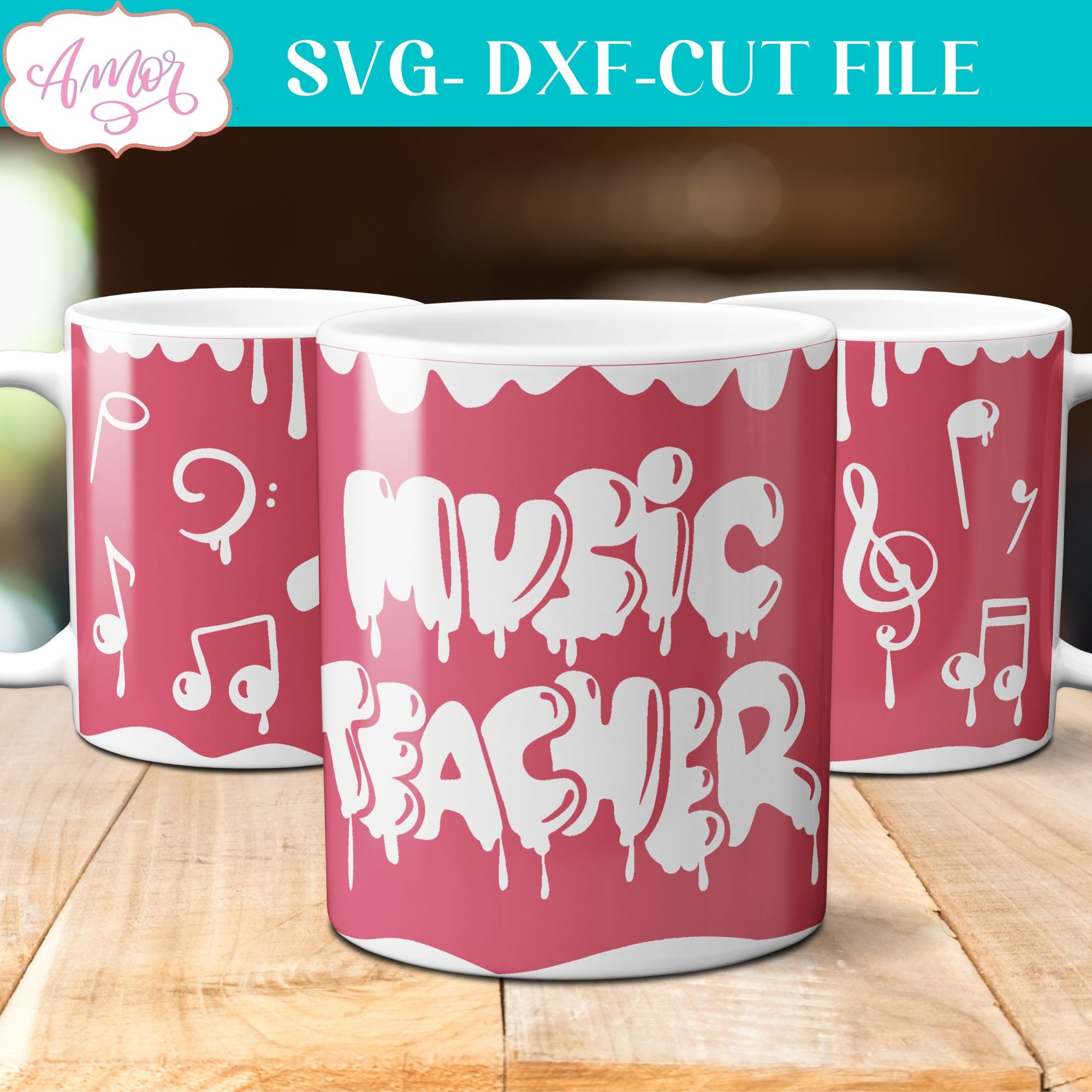 School Music Teacher Mug SVG, Teacher Appreciation Svg, Cut File for ...