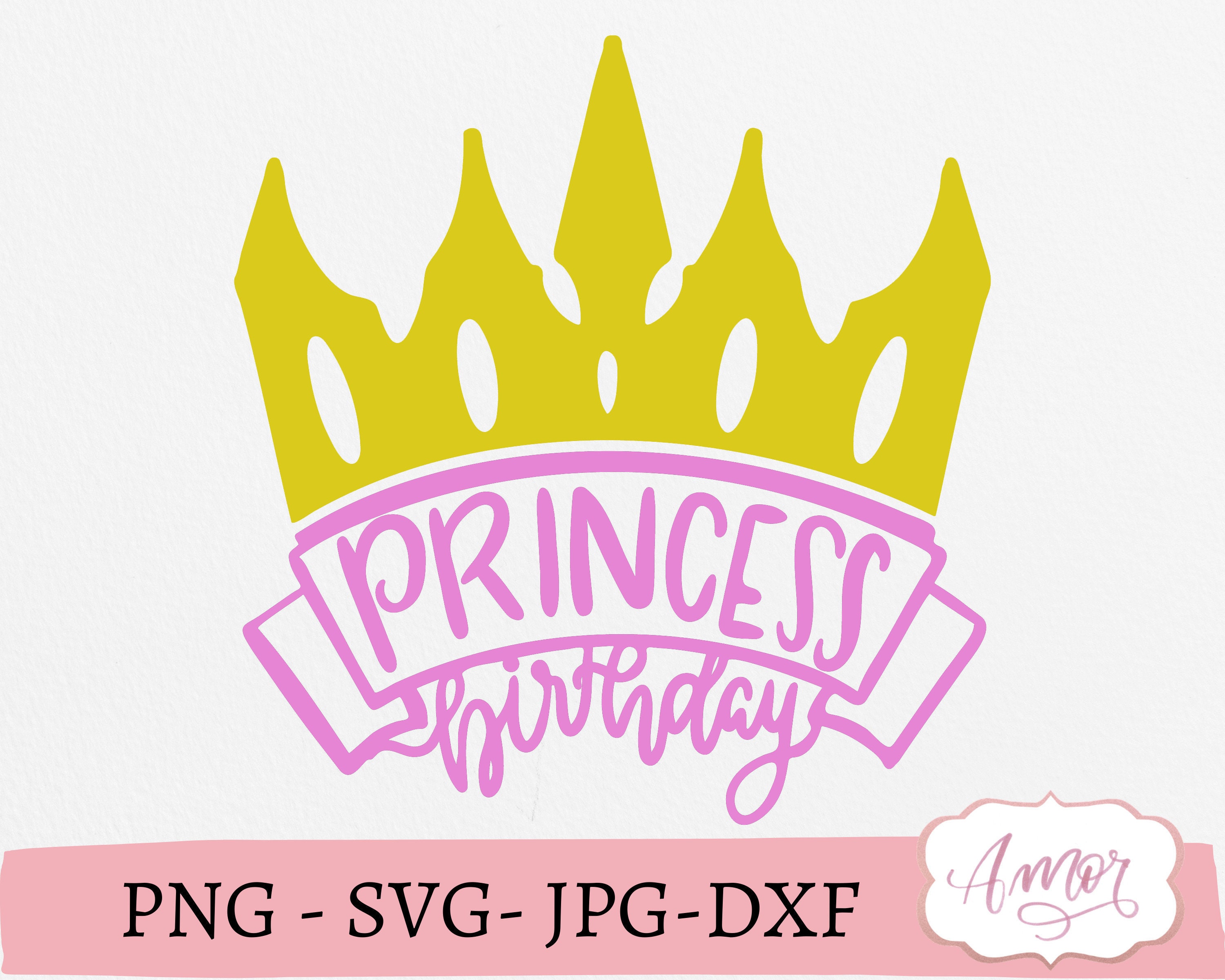 Download Birthday Princess Svg Free Commercial Use Girl Birthday Etsy