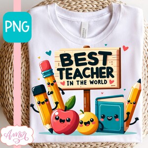 DESCARGA DIGITAL Camiseta de maestro bestia en el mundo PNG, diseño de camiseta de maestro, linda imagen de agradecimiento al maestro para archivo de imágenes prediseñadas de sublimación