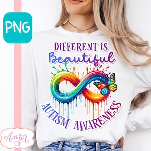 T-shirt PNG de sensibilisation à l'autisme